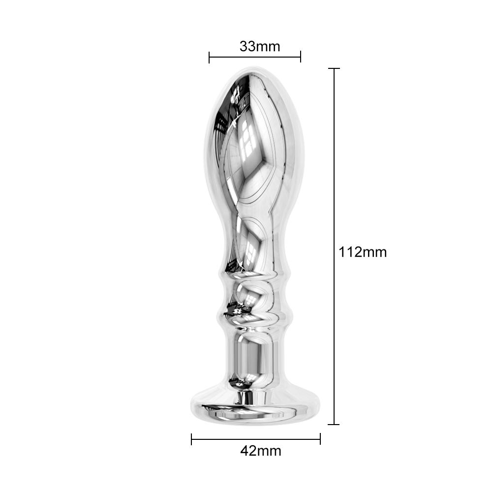 10 Frequency Vibration Charging Butt Plug Prostate Massage Vibrator Stainless Steel Anal Vibrators Adults Sex Toy For Men Women