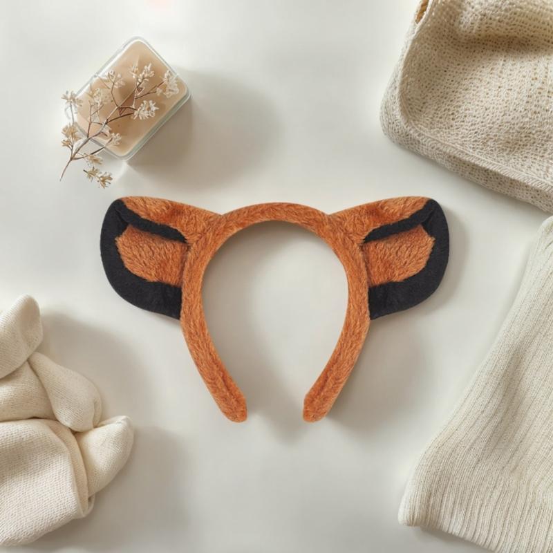 Kid Lion Tail with Lion Ear Headband Nose Gloves Skirt Bowtie Halloween Animal Costume Accessories for Boy Girl Cosplay