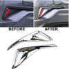 Chrome 2Pcs Rear Fog Lamp Bumper Light Cover Trim For Toyota C-Hr Chr 2018-