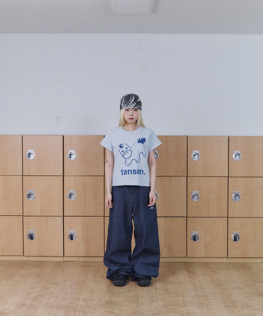 Tansanmageunesyum Pony Embroidered T-Shirt (Sky Blue)