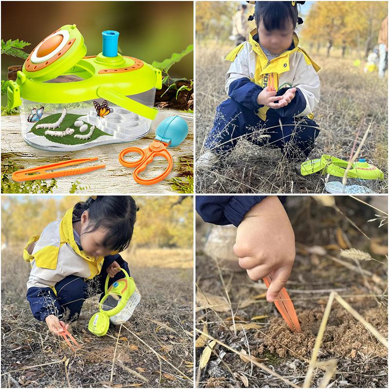Kids Insect Viewing Box Outdoor Toy To Catch Insects Game Animal Growth Magnifying Glass Viewer Science Experiment Children Toys