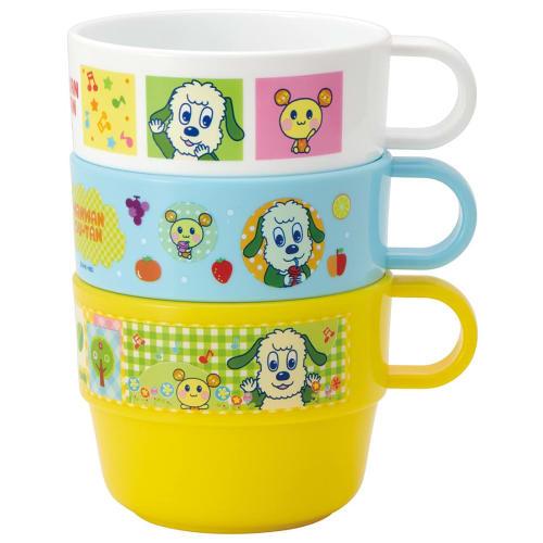 Skater Children's Stacking Cups, Set of 3, "Peek-a-Boo!", Made in Japan, KS31-A