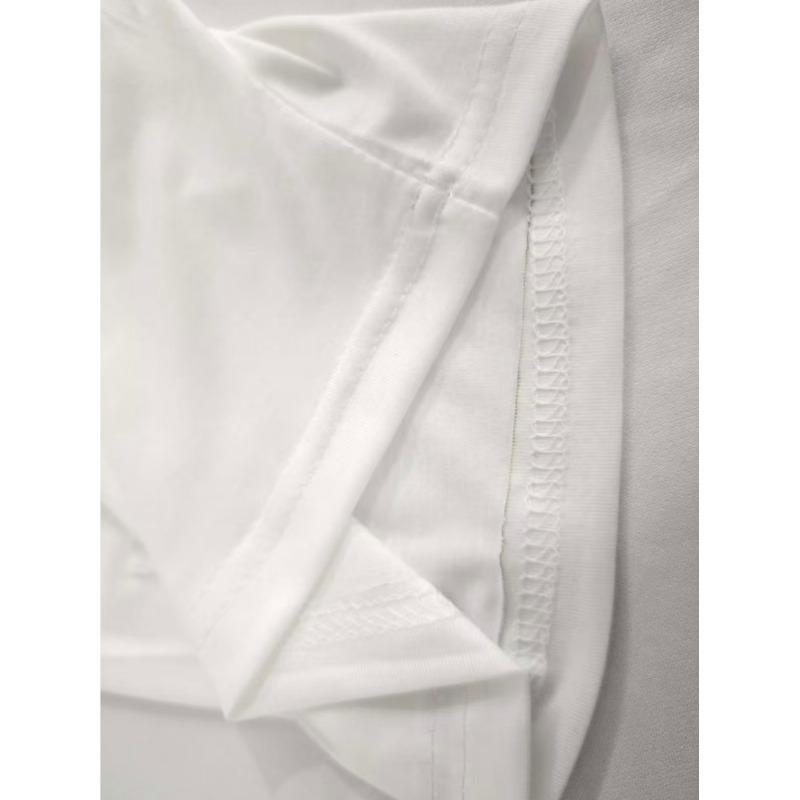 Men's Simple Pattern Printed Short Sleeve T-Shirt Loose Street Style Short Sleeve