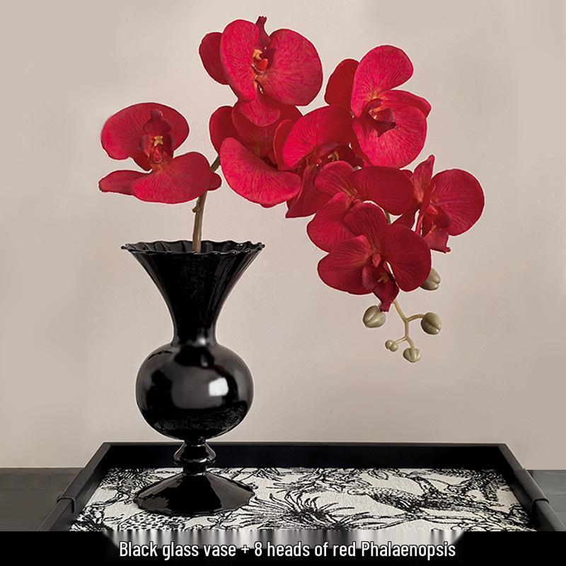Light Luxury Phalaenopsis Artificial Floral Arrangement for Dining Table Decoration
