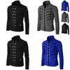 Elegant Men's Double Breasted Medieval Cosplay Jacket In Stylish Gothic Design