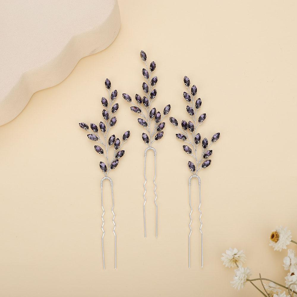 7 Farben Strass Haarnadeln Braut Blume Haarschmuck für Party Frauen Kopfschmuck Hochzeit Haaraccessoires