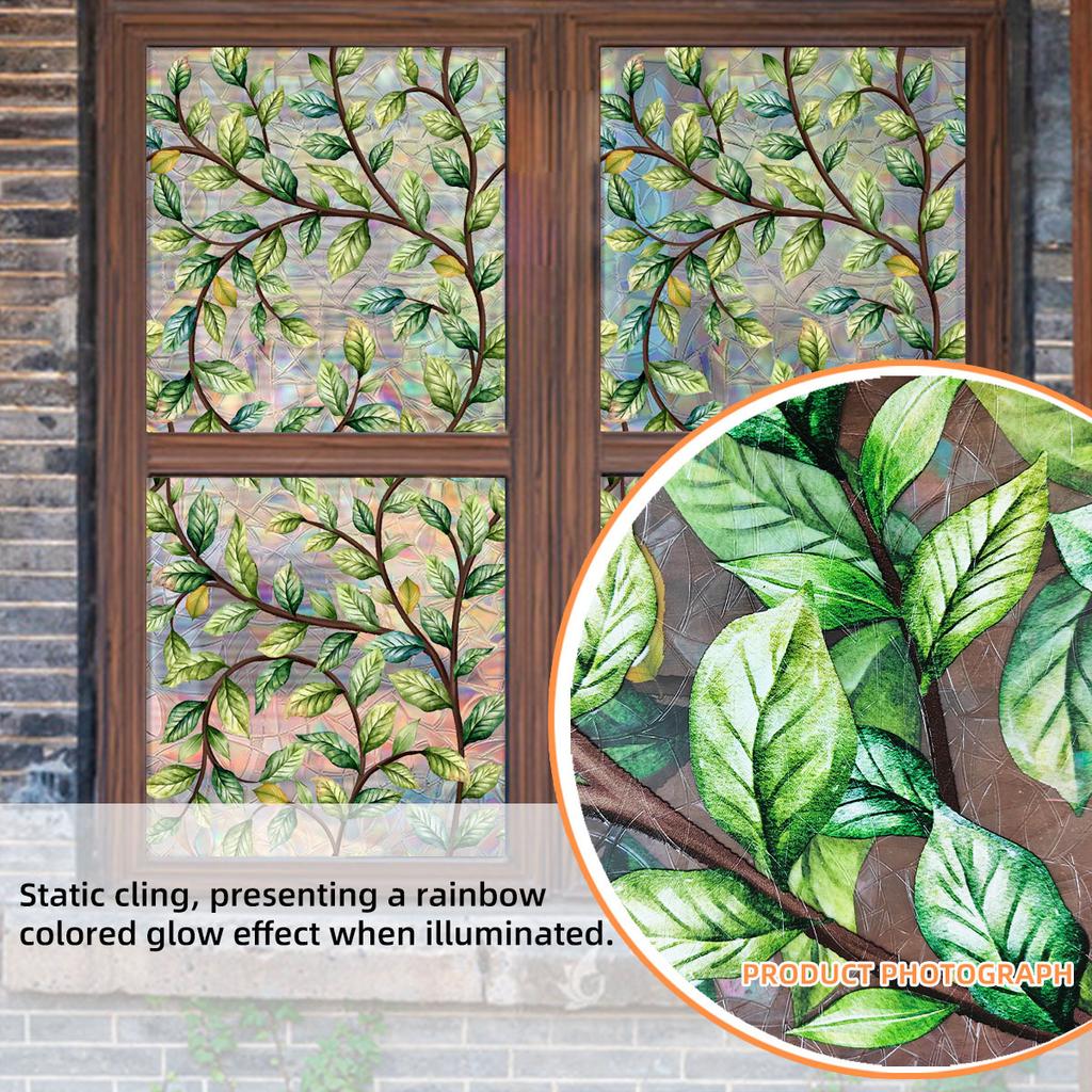 Xc8708-Kl Plant Rattan Sunshine Colorful Window Sticker Home Decoration Wall Sticker Static Sticker Removable