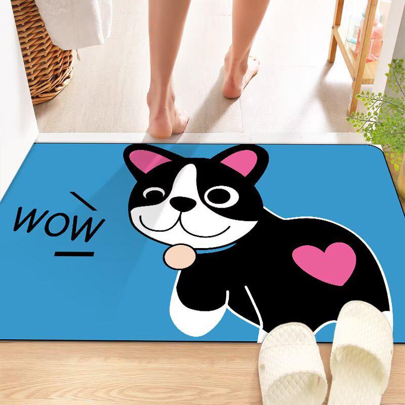 Non-Slip Cartoon Door Mat: Absorbent Entryway, Bedroom, and Bathroom Rug