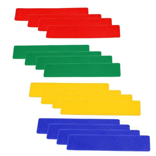 

bath&bath Line Markers, Flat Cones for Soccer, Futsal, and Court Training, Marking Court Lines (Set of 16, 4 of Each Color)