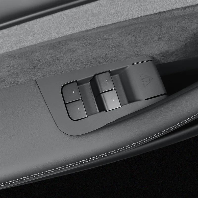 Car Sticker For Tesla Model YL 2025 Car Window Opening Button Sticker Silicone Glass Lifting Panel Car Modification Accessories 