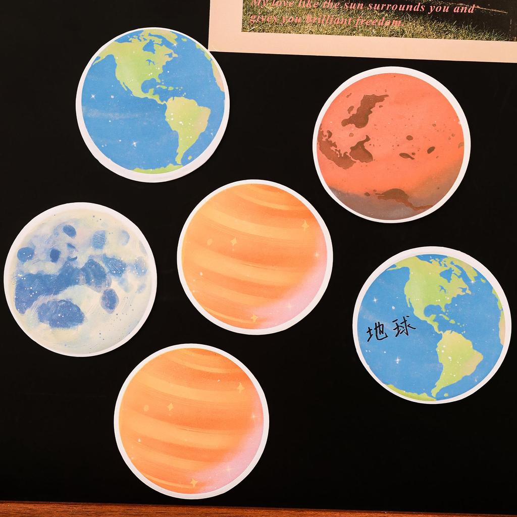 Cute Planet Sticky Notes: Reusable Earth-Themed Memo Pad & Small Gift