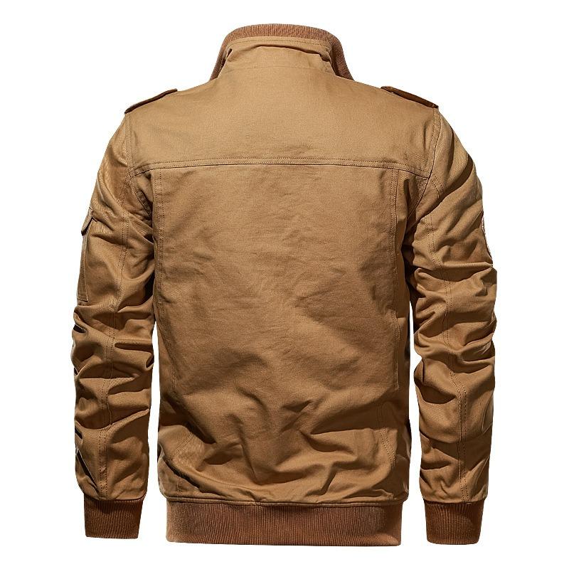 New Spring and Autumn Men's Jacket Casual Jacket Pure Cotton Tooling Large Size Men's Clothing