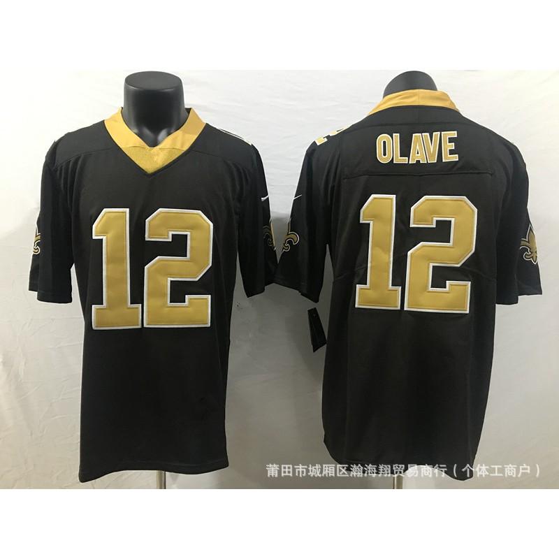 Saints Football Jersey Embroidered American Shirt Unisex Sports Top Breathable Team Game Wear