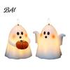 Kid Friendly Halloween Gifts Ghost Flameless Candle, Cute Holding BOO Letter Tealight, Haunted House Party Supplies Battery Operated LED Flickering