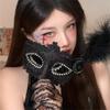 Sexy Masquerade Mask Feather Lace Decoration Cosplay Party Princess Ball Mardi Gras Half Mask Dress Decoration Charming Sexy