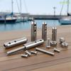 Kit d'extrémité de tension à goujon fileté en acier inoxydable pour câble métallique de 2-8 MM Garde-corps 2 PIÈCES Robuste Jardin Terrasse Balustrade