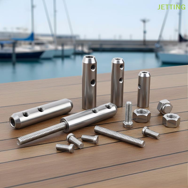 Stainless Threaded Stud Tension End Kit for 2-8MM Wire Rope Cable Railing 2PCS Heavy Duty Garden Deck Balustrade