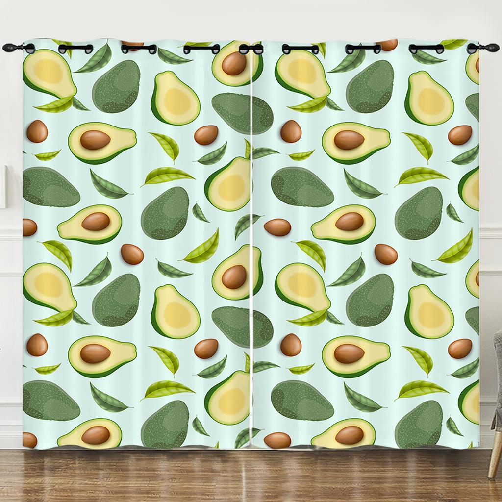 Curtain Flower Fresh Illustration Animal 3D Digital Printing Blackout Curtain Punching