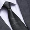 Black No Zipper Men'S Professional Dress Tie Business Casual Wedding Groom Korean Edition One Pull Tie
