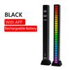 LED Strip Light RGB Music Sound Control Lights 40 LED Rechargeable App Control Music Atmosphere Rhythm Pickup Lamp Computer Car
