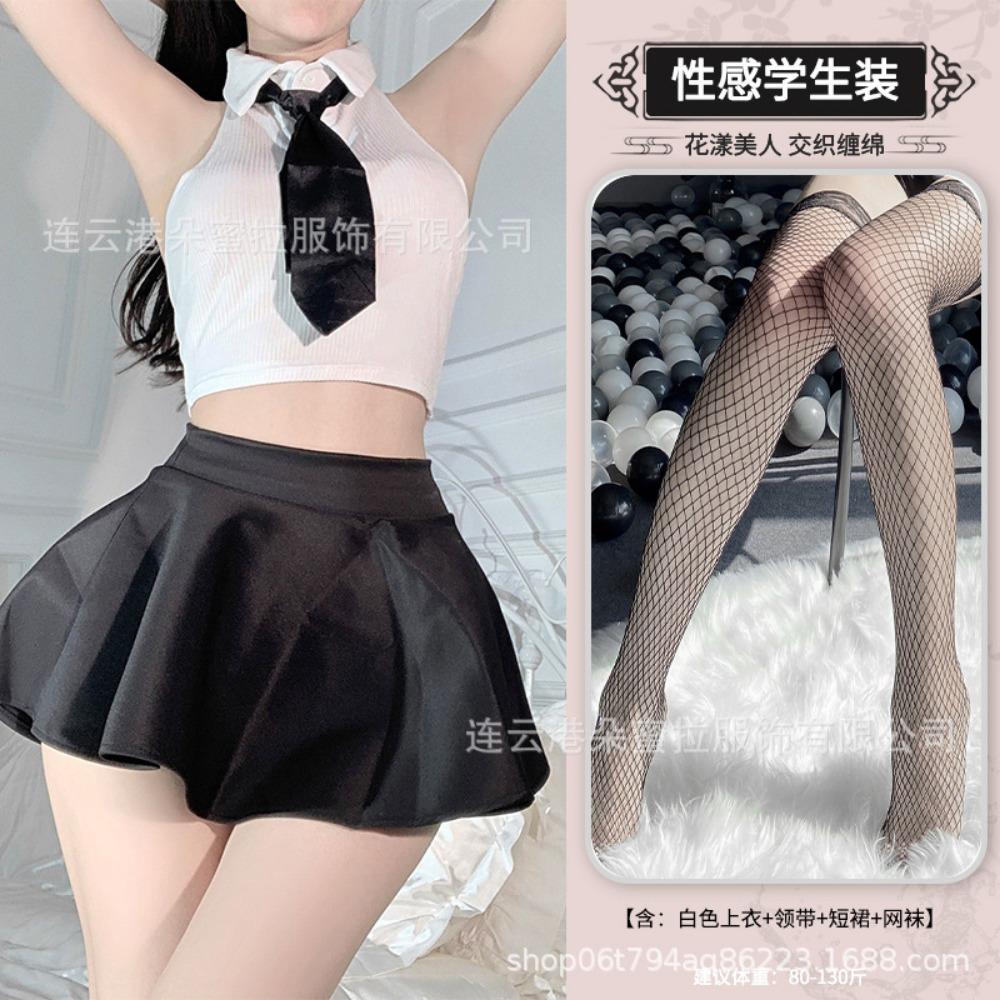Domila Sex Underwear Uniform Seduction Student Wear Wholesale Sex Uniform Passion Sexy Secretary Split