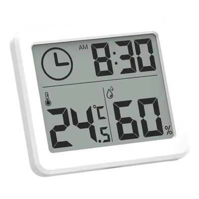 Multifunktions-Thermometer-Hygrometer, automatische elektronische Temperatur- und Feuchtigkeitsüberwachung, Uhr, 3,2 Zoll großer LCD-Bildschirm