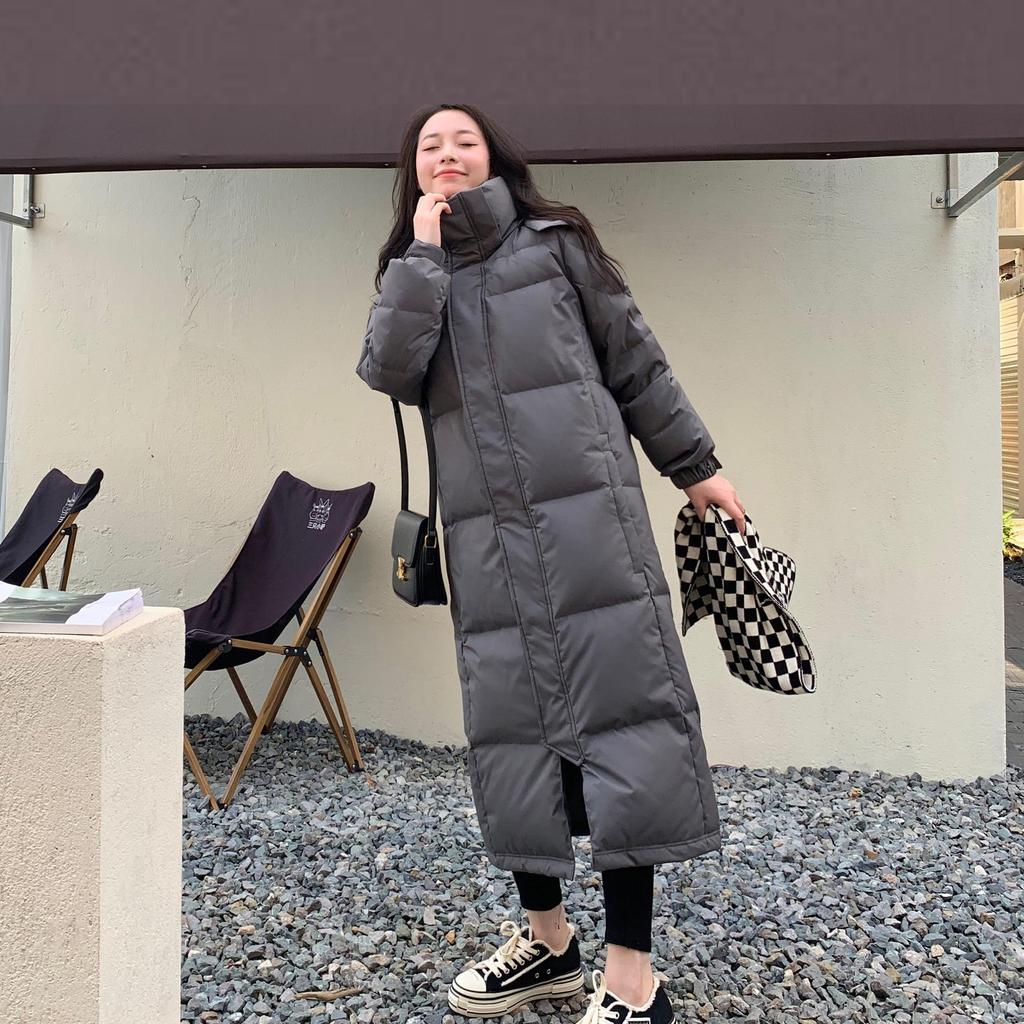 Women's High-End Long Thickened Winter Duck Down Coat - Chinese Style Pinghu Jacket