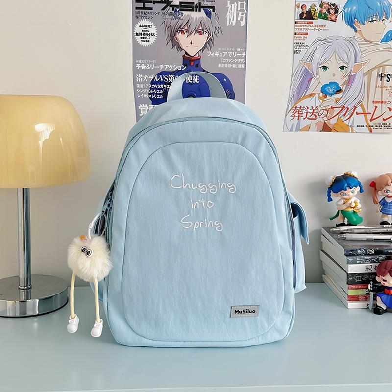School Bag New Fresh and Sweet Candy Color Backpack Junior High School Students Light Travel Large Capacity Backpack