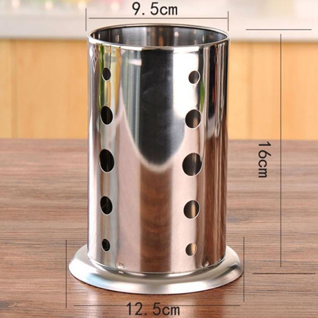 Stainless Steel Chopstick Storage Barrel Kitchen Knife Fork Storage Rack Suit for Restaurant Fork Spoon Holder Kitchen Supplies