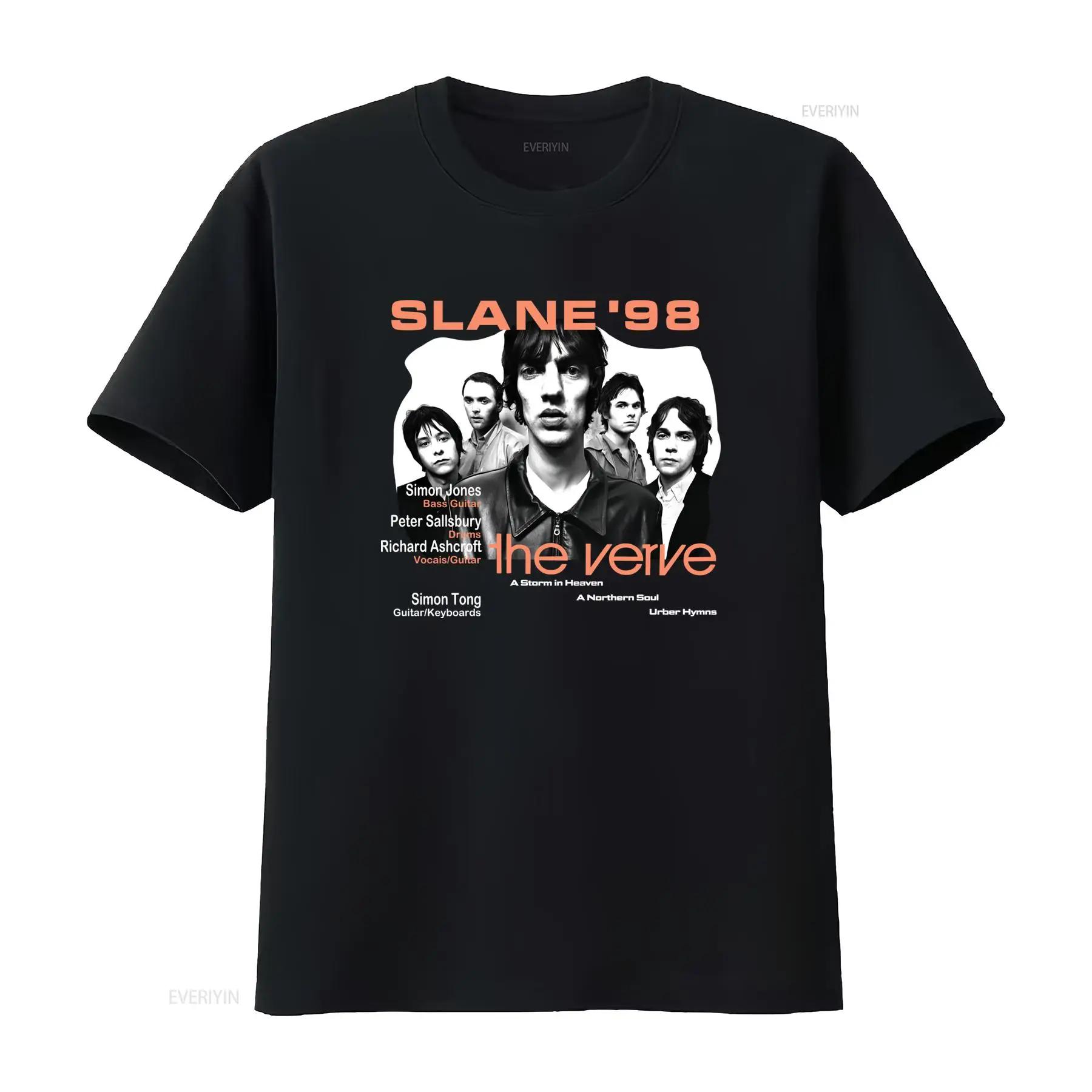 

New The Verve Slane 1998 Rock Band T Shirt For Fans Available In S 5XL DN262 vintage Washed Breathable Comfortable 5XL різнокольоровий