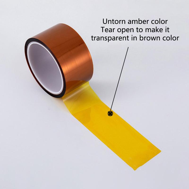 33M Long Gold Finger High Temperature Resistant Tape Heat Tape Polyimide Adhesive Insulation Tape 3D Printing Board Protection