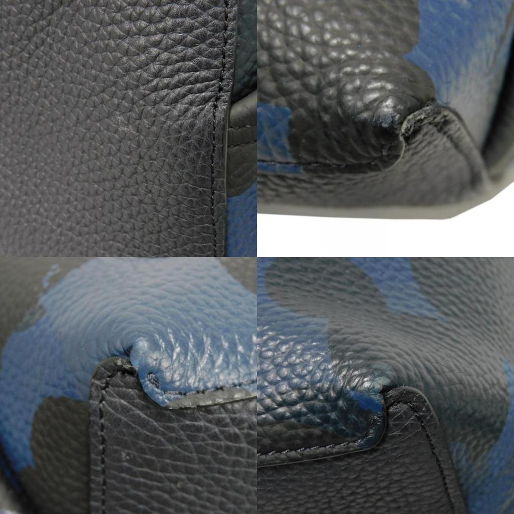 Gebrauchter Manhattan Printed Daypack 9726 (72056, 7927) in Navy Camouflage mit geprägtem Logo Blau für Herren aus Japan