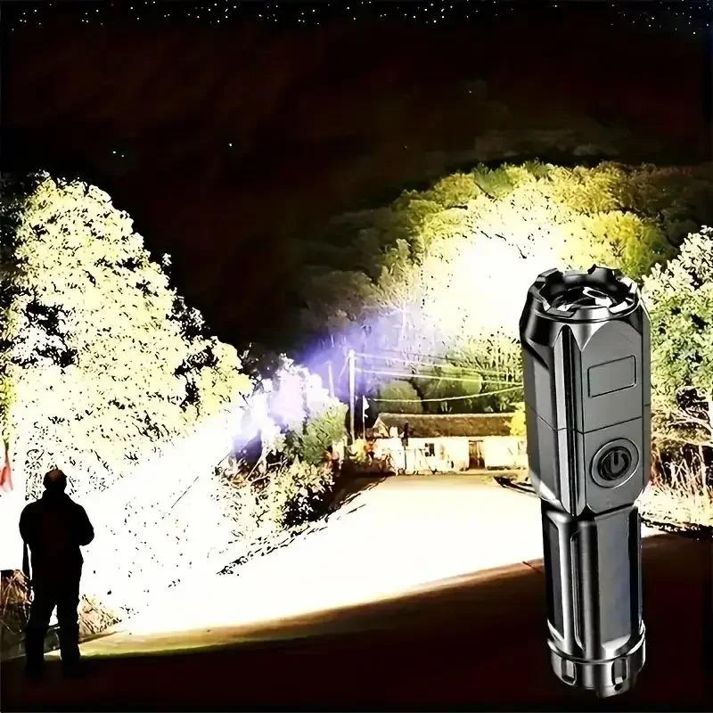 Powerful LED Flashlight Rechargeable USB Waterproof Zoom Emergency Fishing Hunting For Outdoor Camping  Flashlight LED Torch Work Lamp