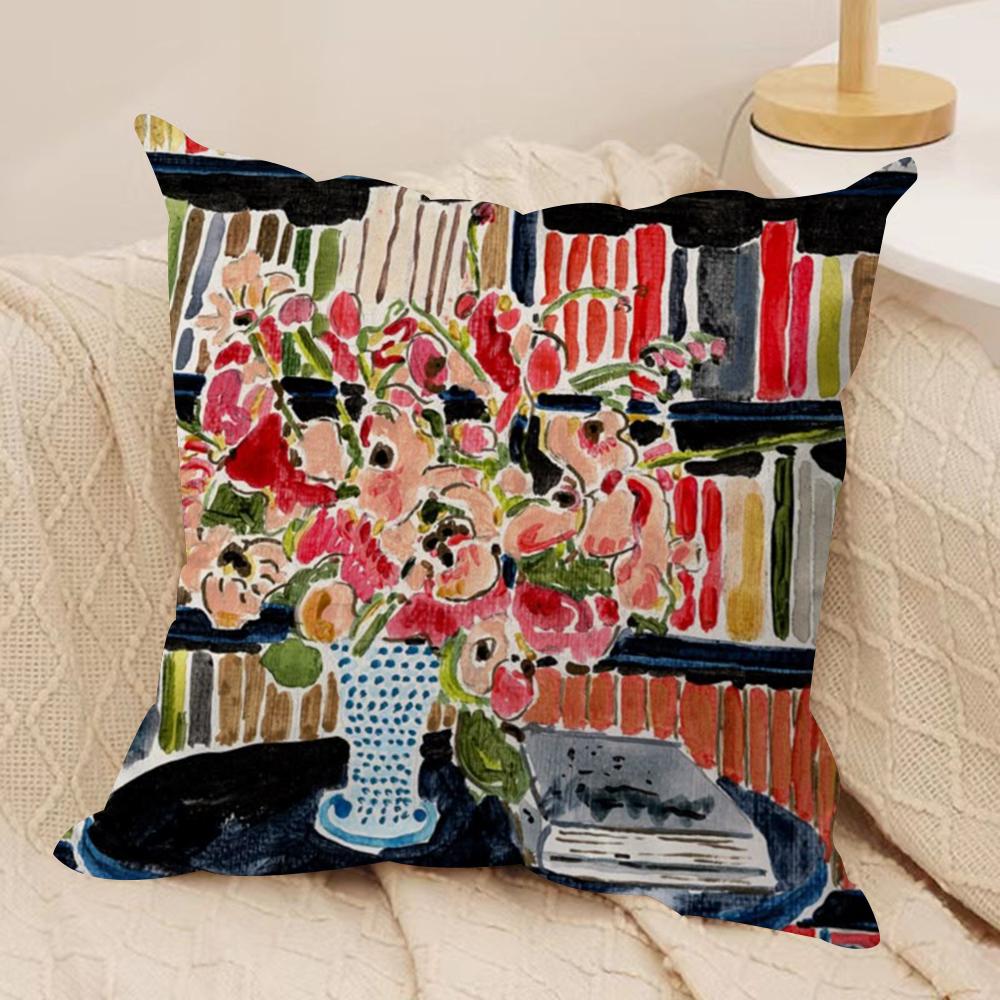 H-Henri M-Matisse Painting Cushion Cover Soft Plush Double-Sided Printed Sofa Pillow Cushion Cover | Cozy All-Season Decor Gift
