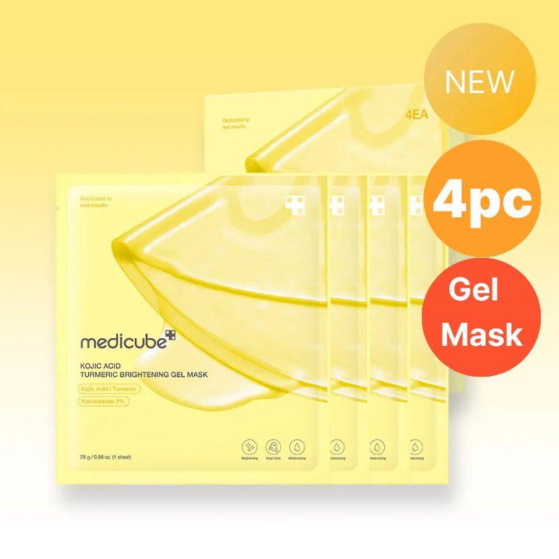 Medicube Kojic Acid Turmeric Brightening Gel Mask (4 Sheets)