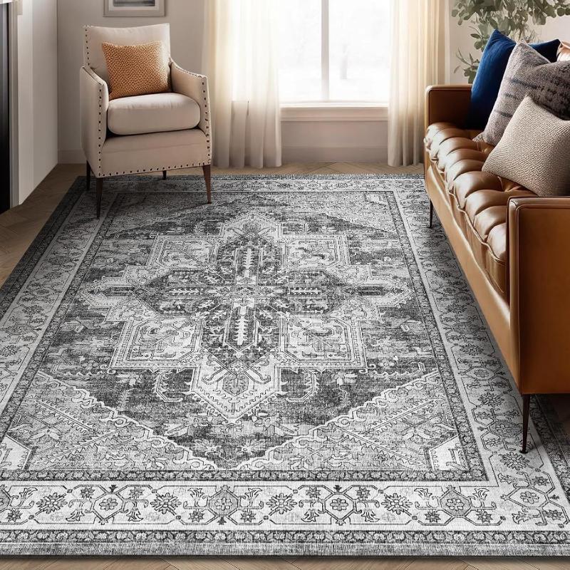 Ethnic Style Rugs for Bedroom American Retro Study Non-slip Floor Mat Bohemia Living Room Decoration Carpet Washable Lounge Rug