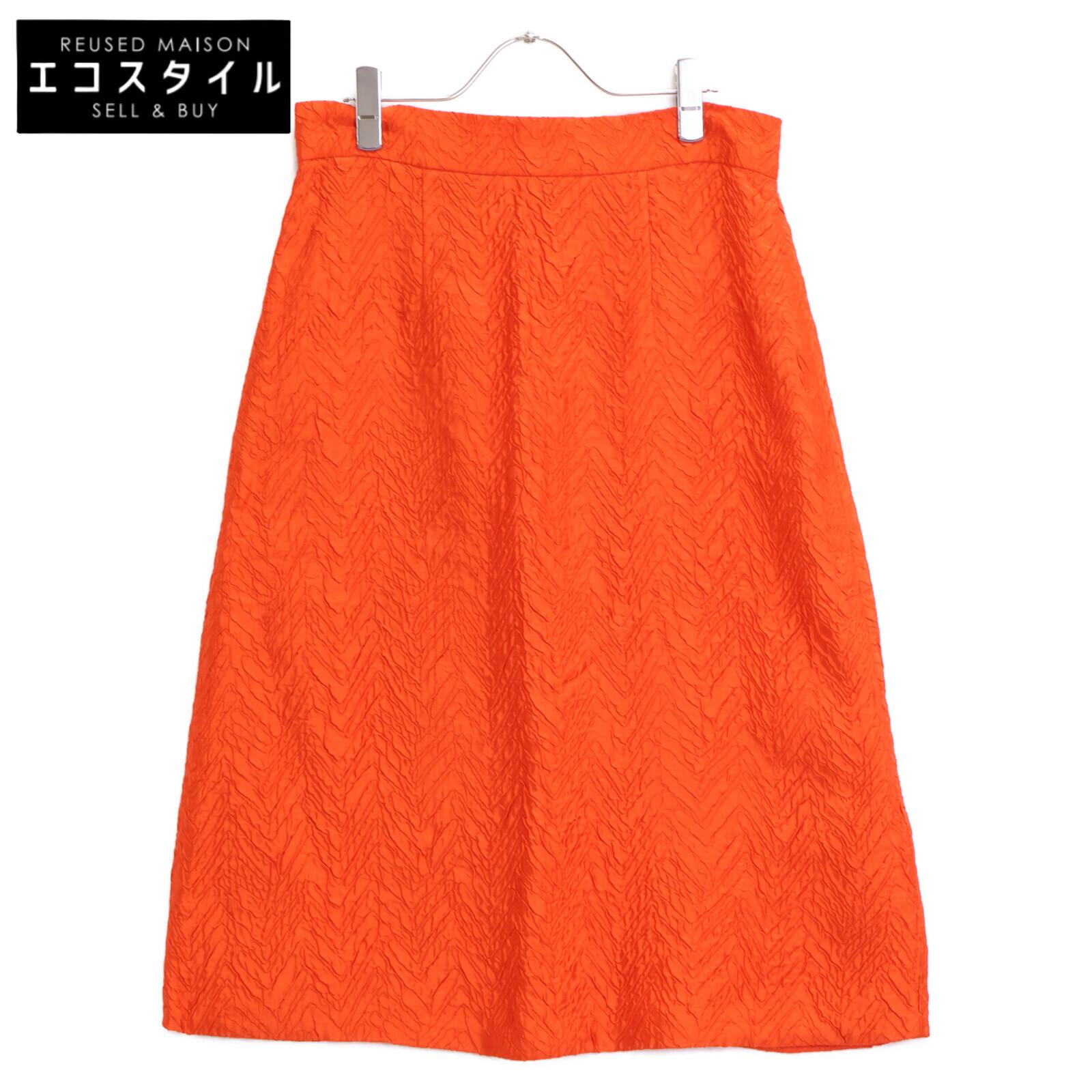 

MARNI Orange Embossed Cupra Skirt skirt 42 OrangeUsed
