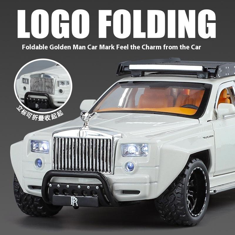 1/32 Scale Rolls Royce Phantom 6X6 Modified Alloy Diecast Metal Model Car Sound & Light Hobby Collectibles Holiday Gifts for Boyfriend