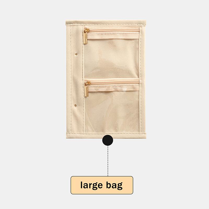 

Stylish PU leather Jewelry Box, Portable Velvet Pouch with Clear Zipper, Ideal Women s Gift 1PC