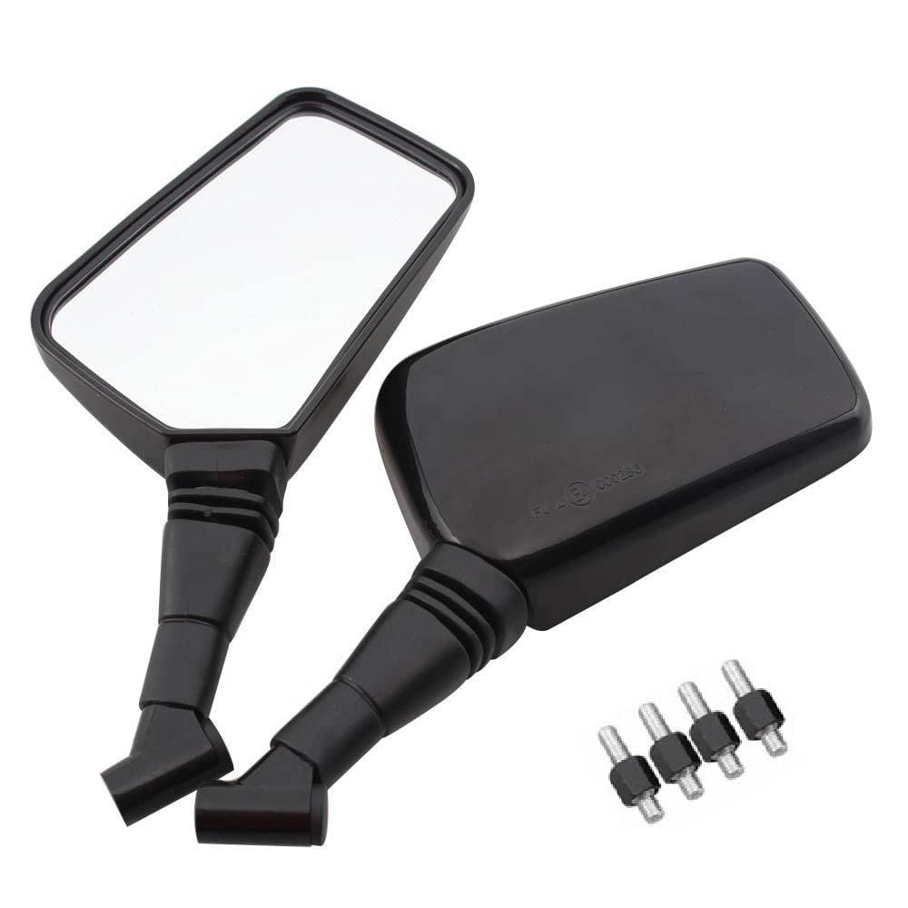 Motorcycle Mirror, Left and Right Set, 0.3 Inch (8 Mm), 0.4 Inches (10 Mm),