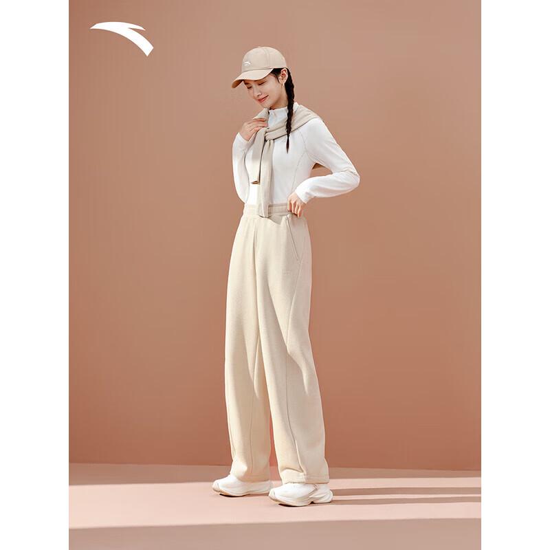 ANTA Women s Fleece-Lined Straight-Leg Casual Pants 175/XL