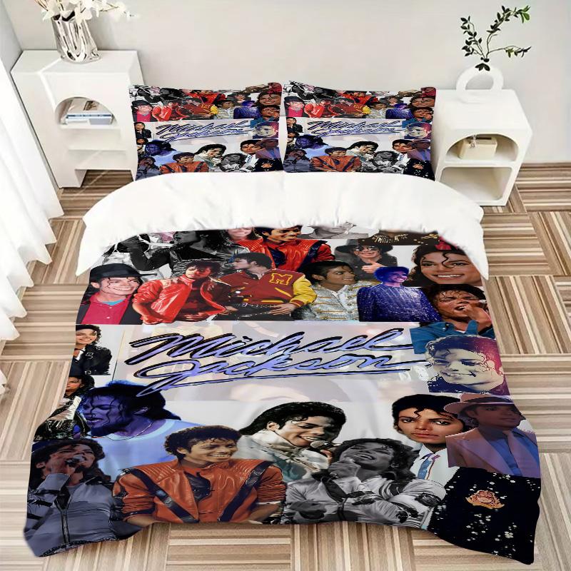 Michael Jackson Collage Print 3Pcs Bedding Setduvet Cover With 2 Bedropillowcase Home Birthday Gift
