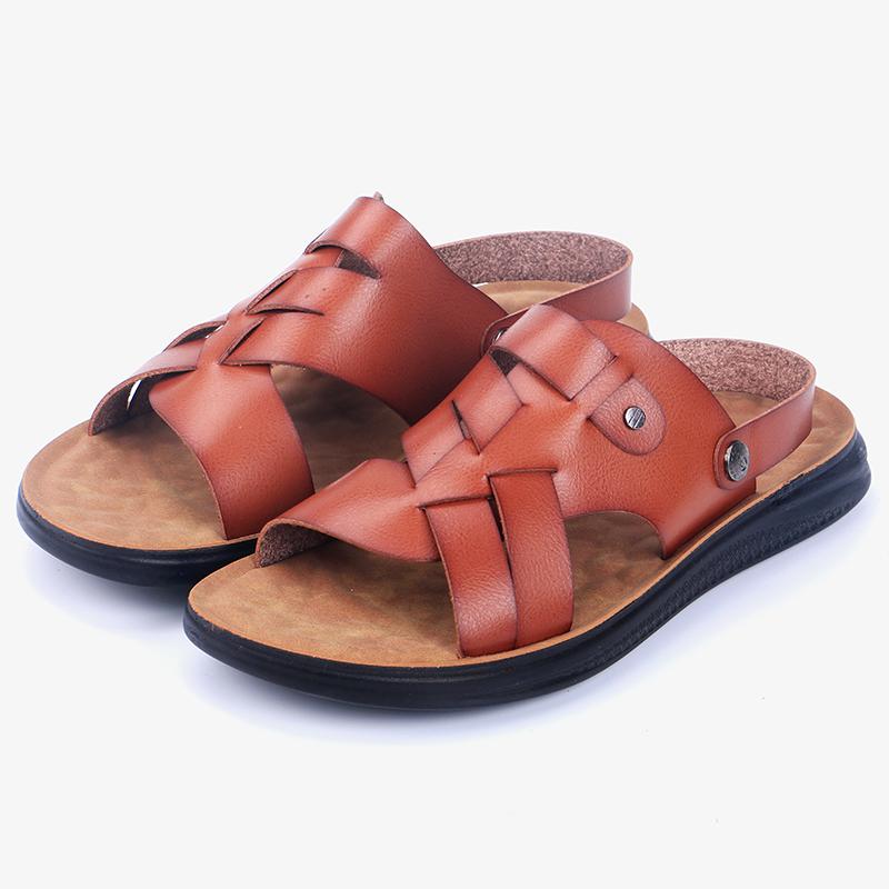 Fashion Fashion Metal Buckle Summer Men's Slippers Outdoor Half Drag Sandals Beach Comfortable Soft Slides Casual Shoe Wading Aqua Shoes