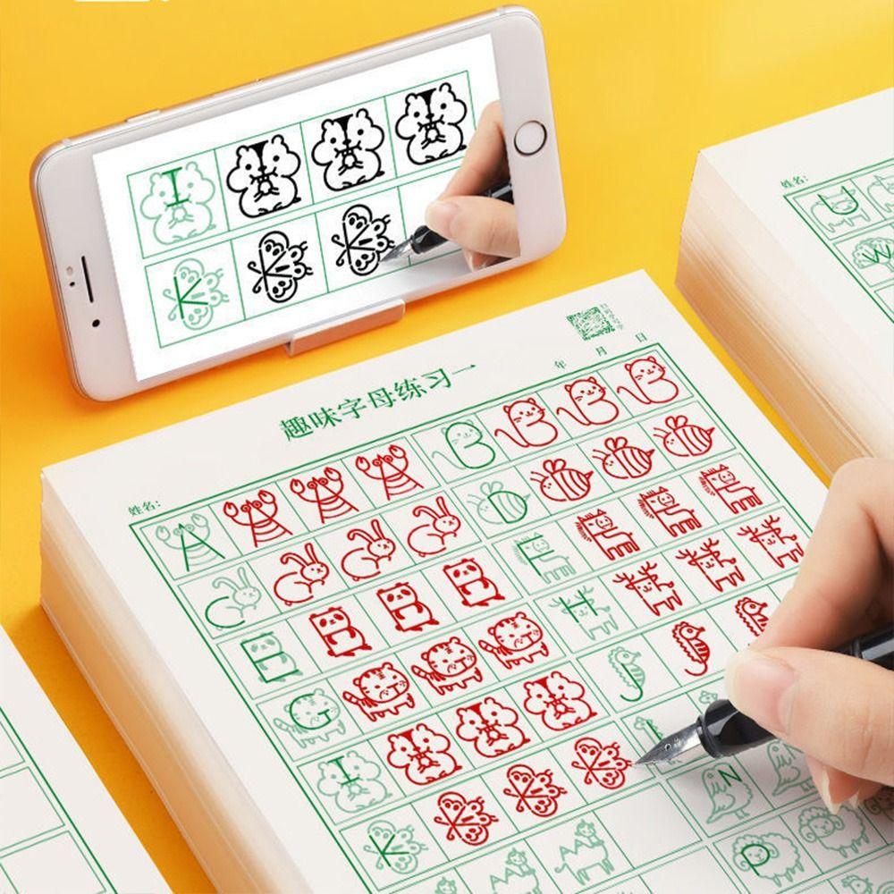 26 English letters Dot Matrix Digital Tracing Book Math Number Letter Copybook Primary School