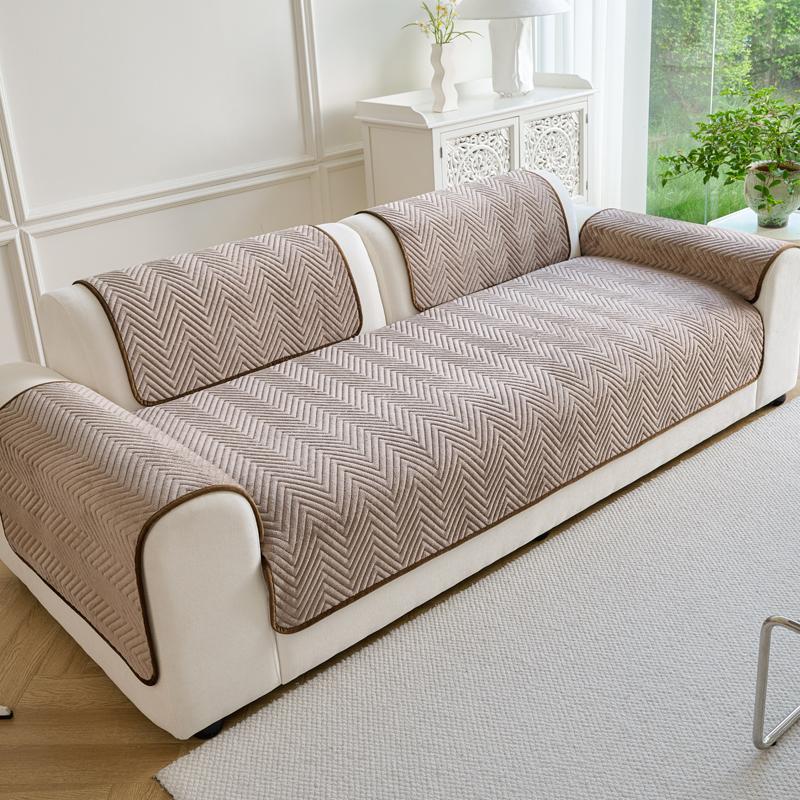 

Геометрический узор Утолщенный чехол на диван Универсальный Мягкий Нескользящий Коврик-полотенце для дивана для Гостиной Четыре Сезона 70x70cm кофейный