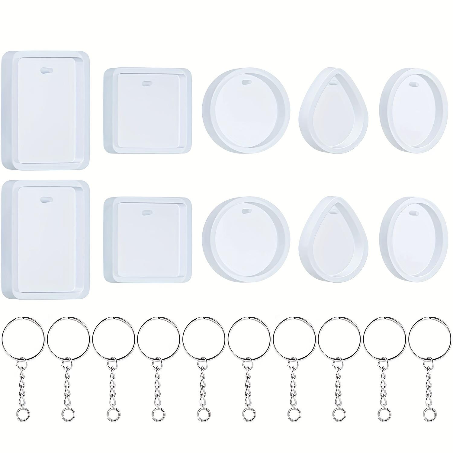 

Silicone Resin Molds Kit with 20pcs Silicone Molds Keychain Rings Resin Jewelry Casting Mold for DIY Craft Jewelry Making