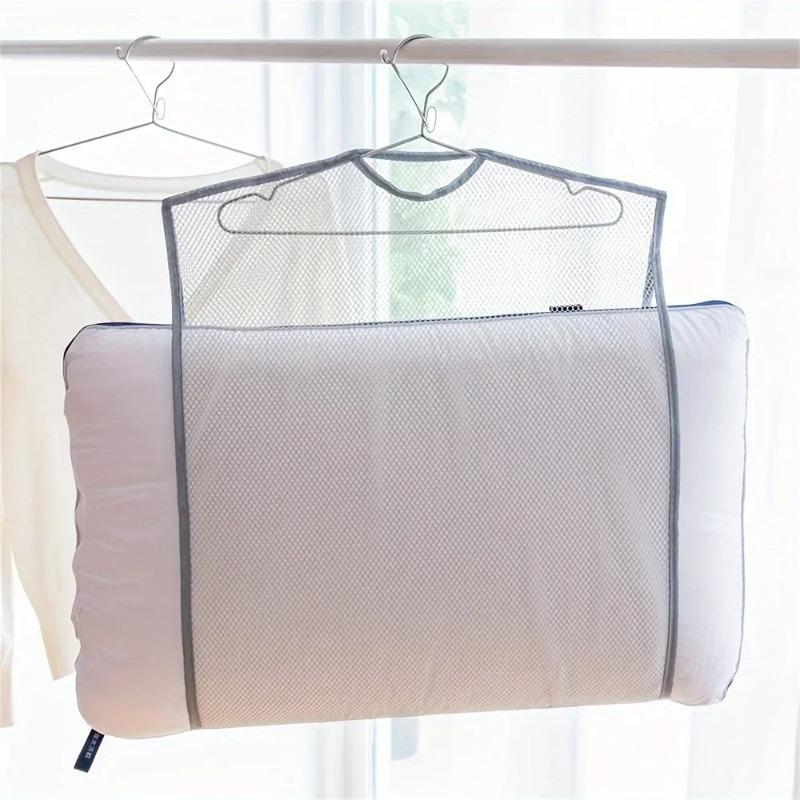 1/2 PCS Hanging Pillow Drying Rack Outdoor Windproof Pillow Drying Net Multifunctional Large Capacity Dryer Bags Organizer