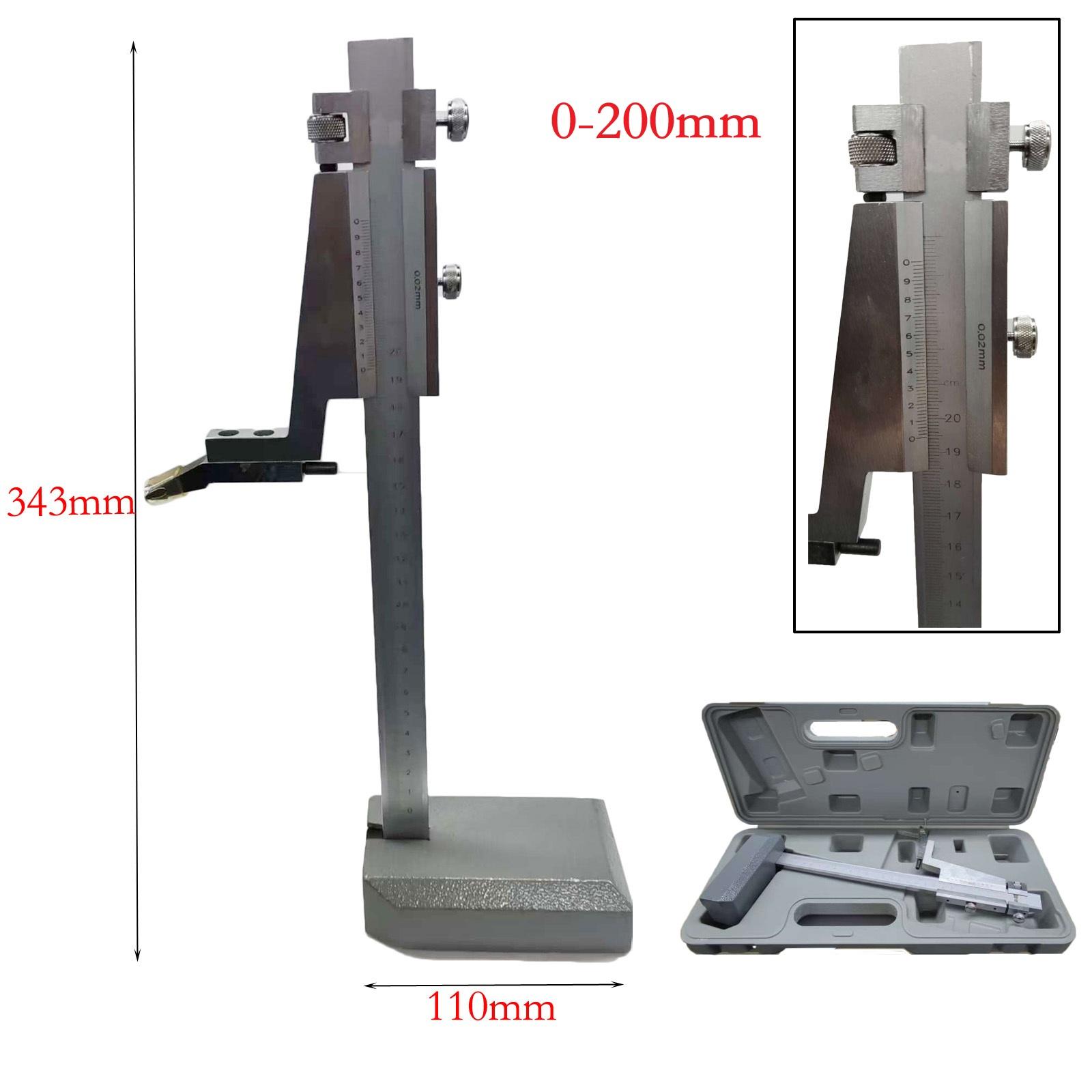 

0-200mm 0-300mm Accuracy Scriber Steel Vernier Height Gauge Measure Ruler Tool 0-300mm 0-200mm Measure Range
