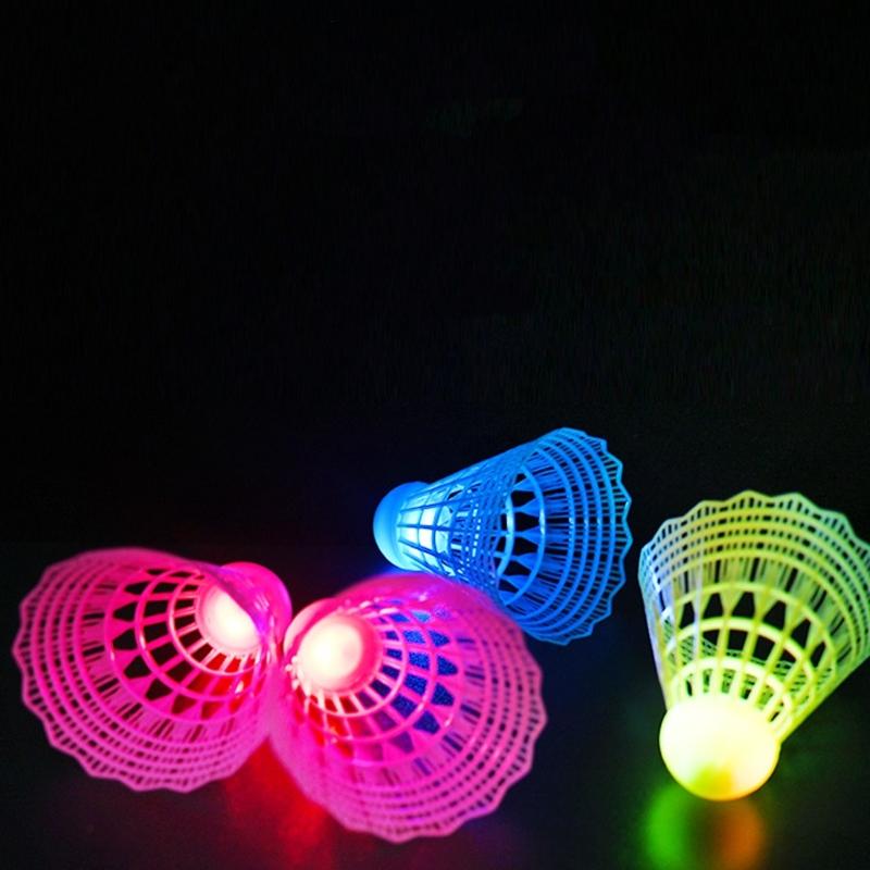 3Pcs Luminously Badminton Nylon Outdoor Windproof Badminton Wear Resistant LED Badminton Outdoor Game Accessories