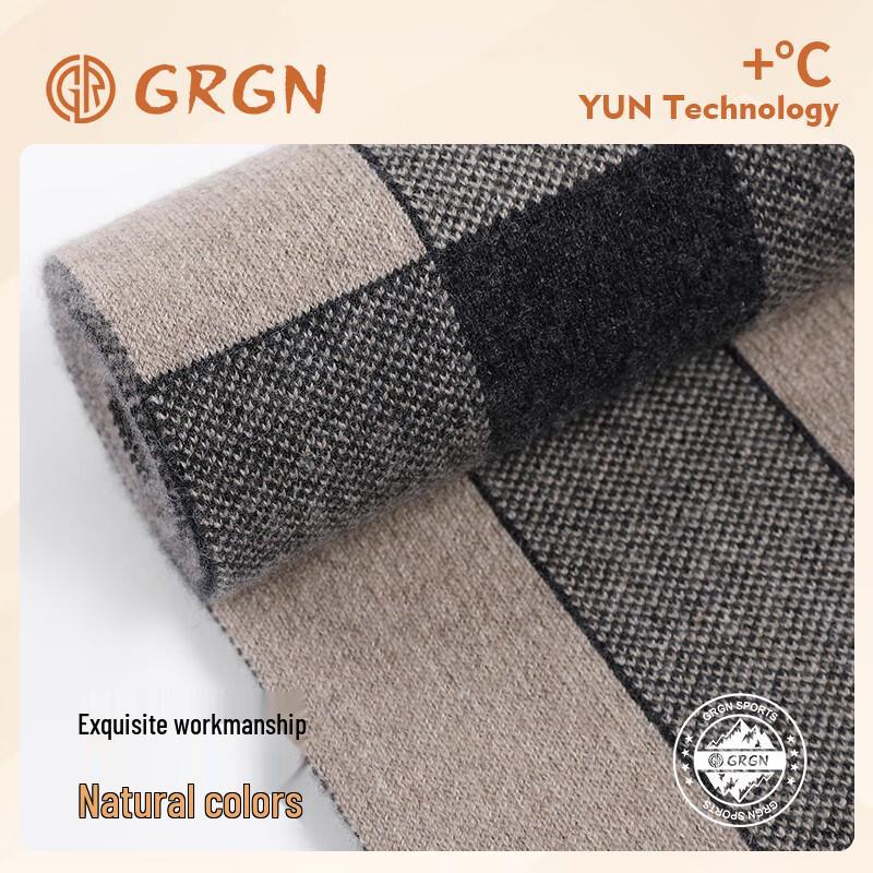 GRGN Men's 100% Cashmere Winter Scarf